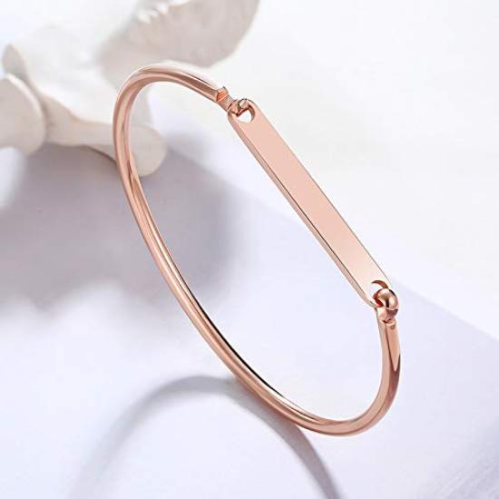 Браво Бэнгл для Розовый Простой Тонкий Популярный Бренд Женщины, Золото, Браслет, 18К, Пластина, Женский Бэнгл,