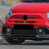 Наклейка из настоящего твердого углеродного волокна для Abarth 595 2017 2018 2019 2020 2025 2025 2025 2025 Передняя центральная решетка Трёхцветная углеродная отделка
