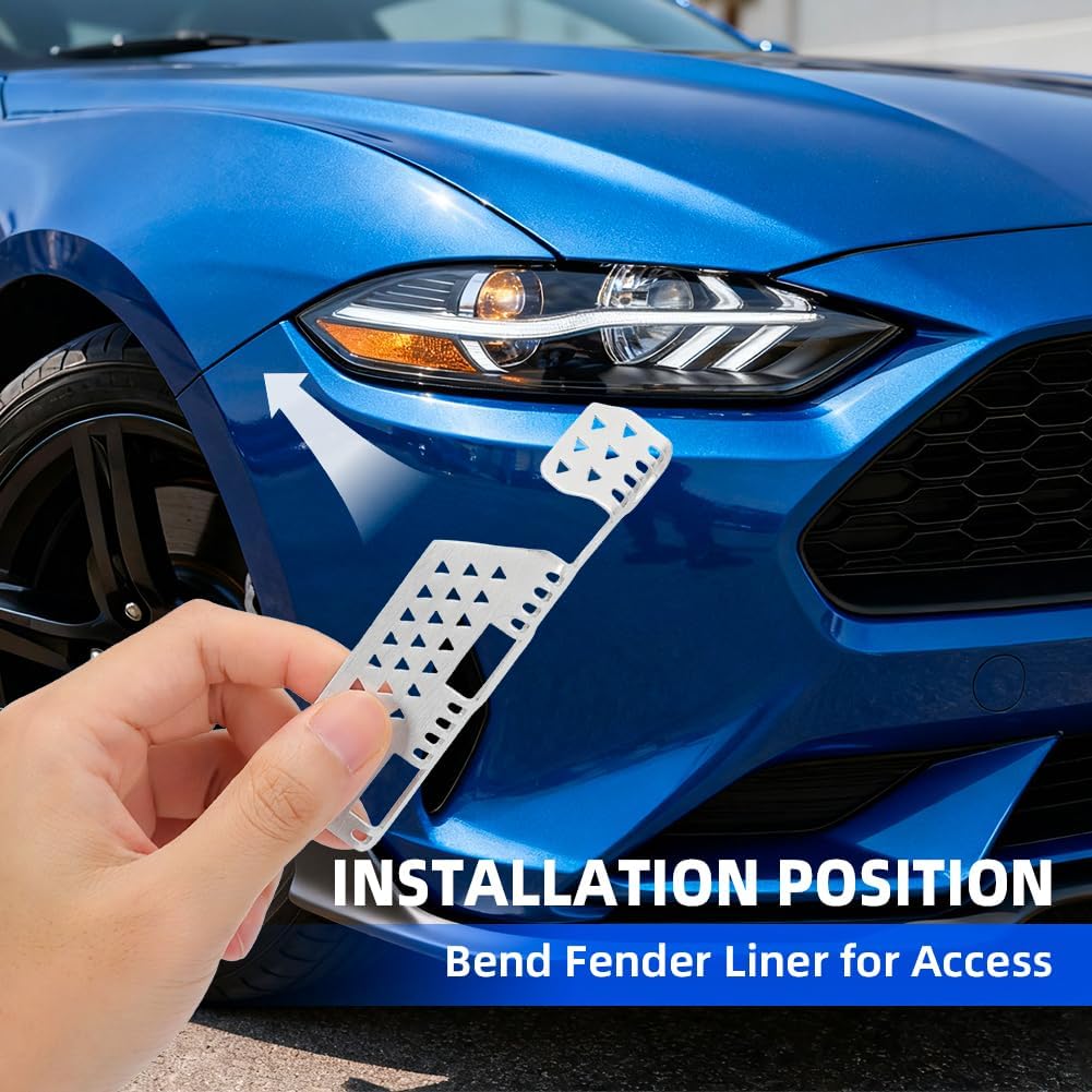 Front Bumper Tabs Mounts Repair Kit Aluminum for Mustang 2015-2017