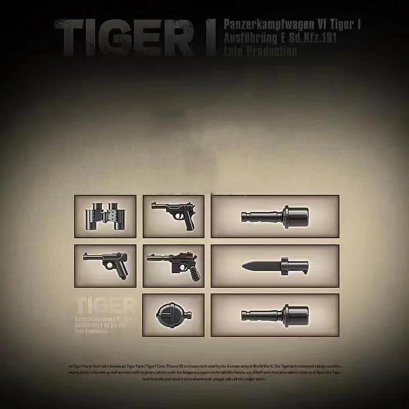 Ww2 Военный танк мировой войны Тигр I, немецкий тяжелый танк, строительные блоки, кирпичи, детские развивающие игрушки для детей, рождественские подарки для мальчиков