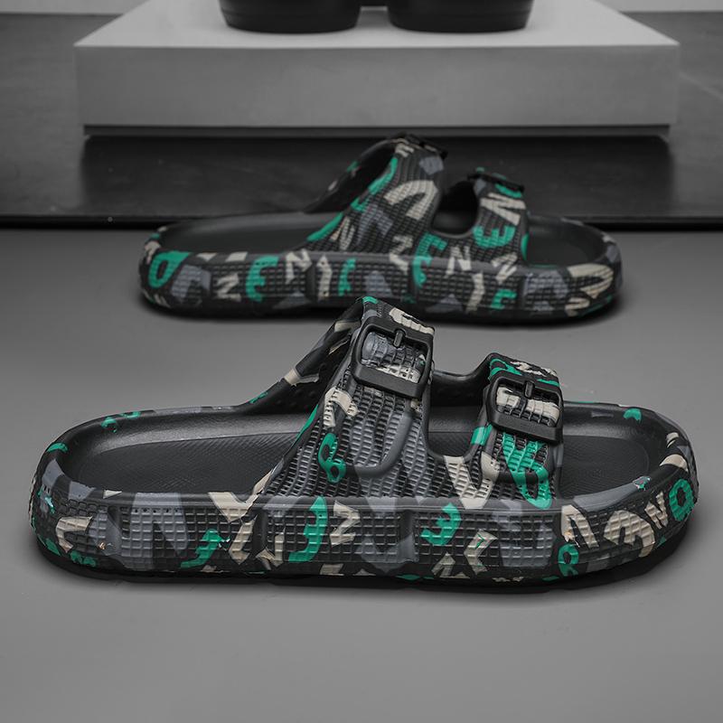 Летние мужские тапочки уличные мужские сандалии легкие мужские пляжные туфли мягкая подошва домашние тапочки для помещений нескользящие шлепанцы для ванной