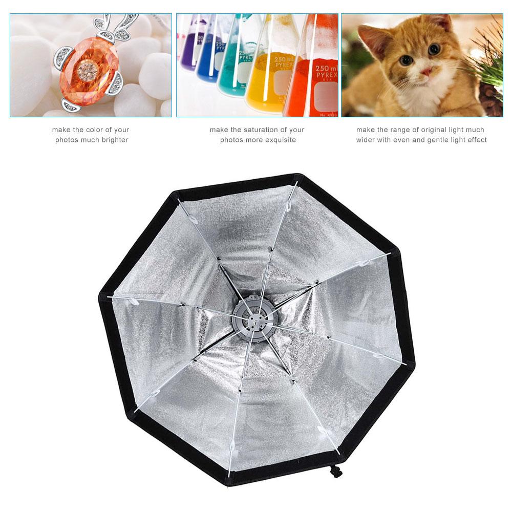 Портативный восьмиугольный софтбокс-зонтик SB-UE 80 см / 31,5 дюйма с креплением Bowens для вспышки Speedlite
