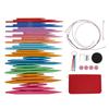 Circular Knitting Needles Set Detachable 33Pcs Round Interchangeable Circle Knitting Needle Set