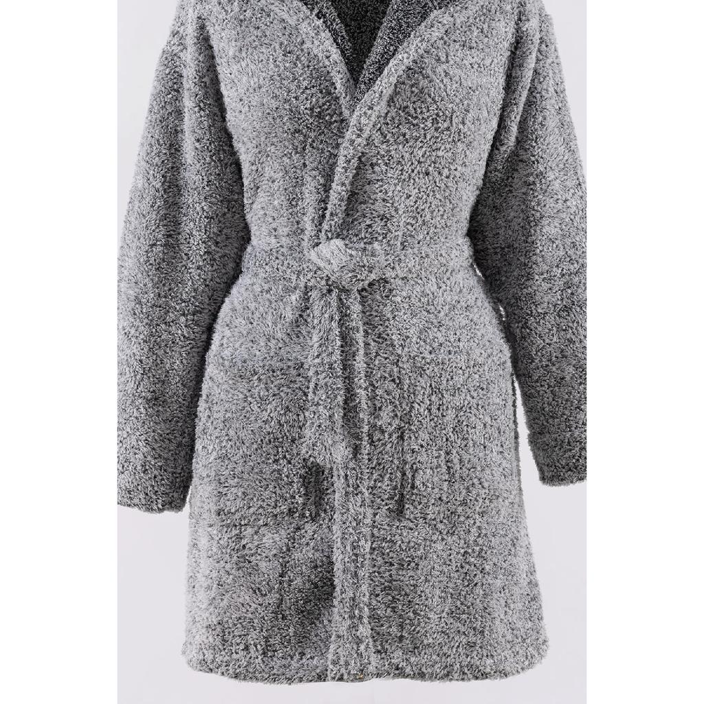 Однотонный плюшевый халат-халат Wellsoft с капюшоном унисекс | Халат