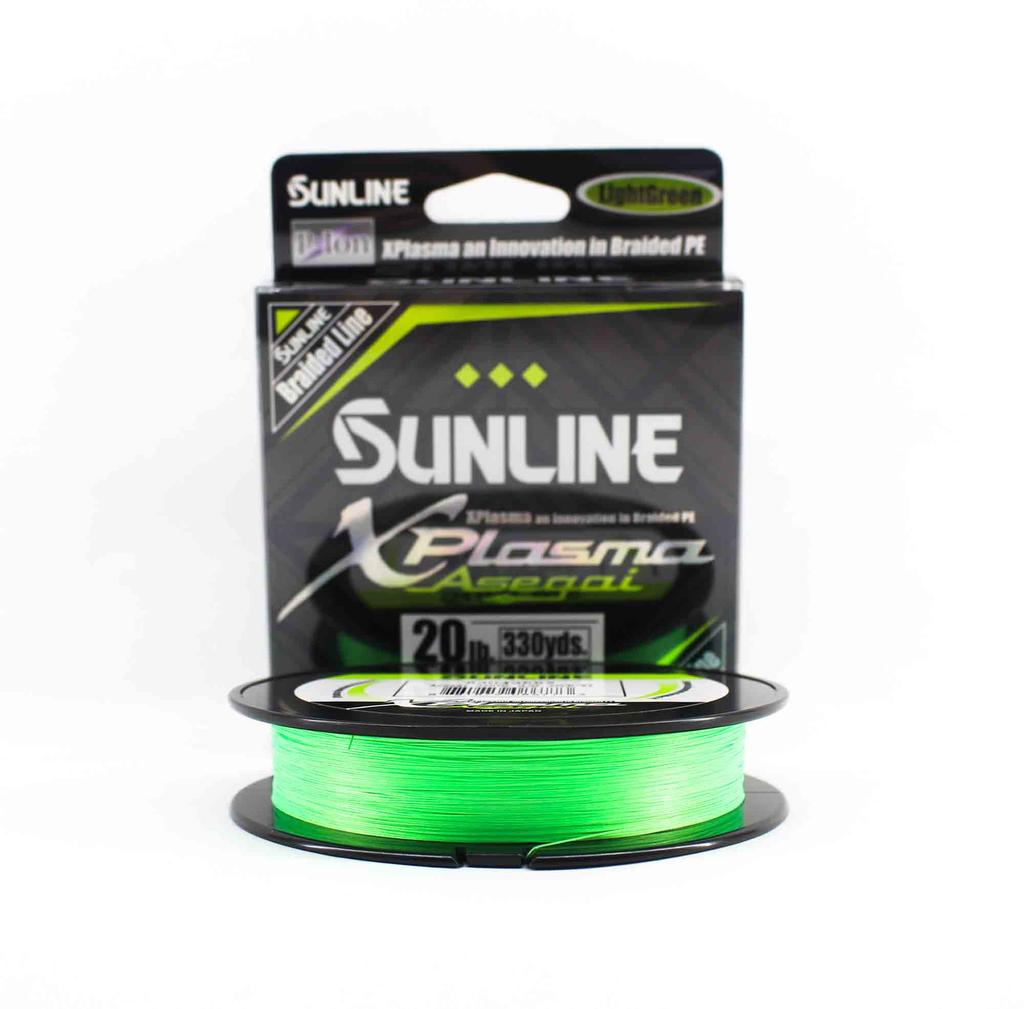 Sunline PE Line Asegai Xplasma 330 ярдов PE 2 20 фунтов Светло-зеленый (6773)