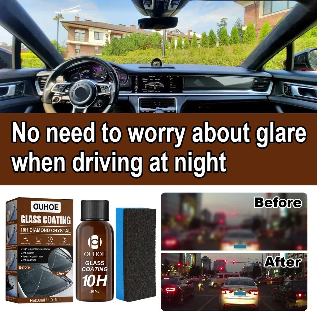 10H Покрытие для автомобильного стекла Керамическое покрытие Жидкость Защита от царапин Гидрофобный Набор для полировки автомобиля Высокая защита Покрытие-щит для автомобиля