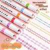 6-Color Wave-Shaped Fluorescent DIY Outline Pen with Lace Design