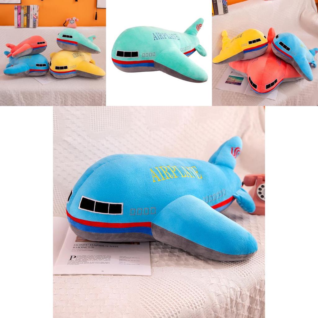 Плюшевая игрушка самолет Мягкая игрушка из хрустальной ткани Мультяшная подушка в виде самолета