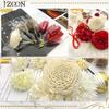 JZOON Luxurious Flower Hair Coming of Age Japanese Graduation Hair Cute Flower White Ornament, Reception, Wedding, Ceremony, Clothing, Hakama,