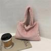 Plush Shoulder Bag Cute Hand Bag Versatile Tote Bag  Female