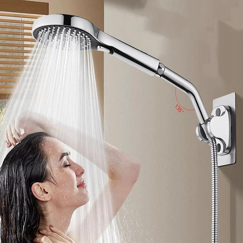 Angle 135 degree Shower Head Elbow Adapter Shower Arm Extension Hand Shower Top Spray Connector Pipe