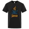 Летняя унисекс футболка Высокое качество 100% хлопок Забавный дизайн JAVA Печать Повседневная Крутая футболка с круглым вырезом Унисекс Топ для унисекса Хип-хоп футболка