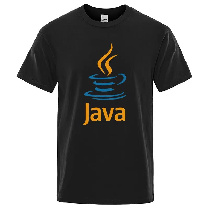 Летняя унисекс футболка Высокое качество 100% хлопок Забавный дизайн JAVA Печать Повседневная Крутая футболка с круглым вырезом Унисекс Топ для унисекса Хип-хоп футболка