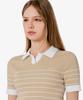 LACOSTE Women'S Textured Striped Polo Sweater Af230E-56G 02S