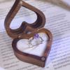 Women 925 Sterling Silver Butterfly Ring Natural Crystal 5*7mm Adjustable Open Jewelry