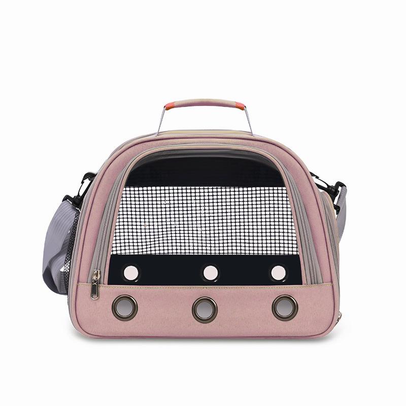 Outdoor Breathable Oxford Mesh Window Dog Carrier Travel Cage Small Pet Bag Fashion Style
