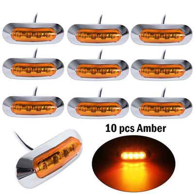 10 шт. Янтарный Для SMD 4 светодиода Боковой габаритный огонь Грузовика Габаритный фонарь Прицепа DC 12V-24V Водонепроницаемый Боковой габаритный маркерный фонарь