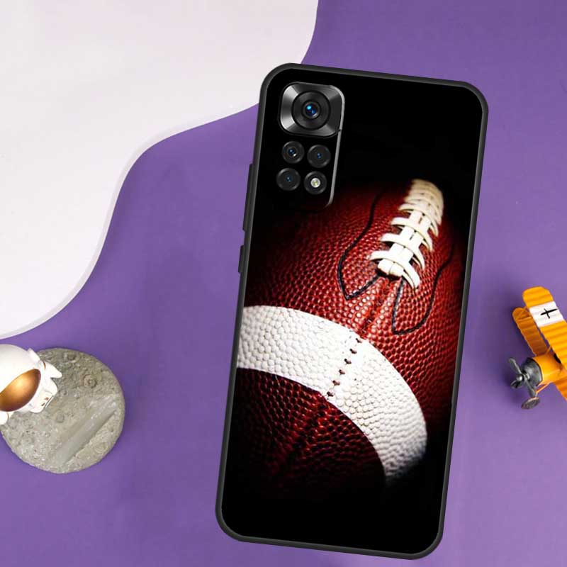 American Football College Sport Case For Xiaomi Redmi Note 14 13 Pro 12 9 10 11 Pro 10S 11S 12S Redmi 14C 13C 10C 12C Cover