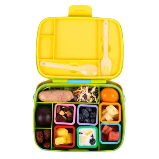 Lunch Box Salad Dressing Containers Reusable BPA-Free Leak-proof with Lid Microwave-safe Silicone Containers