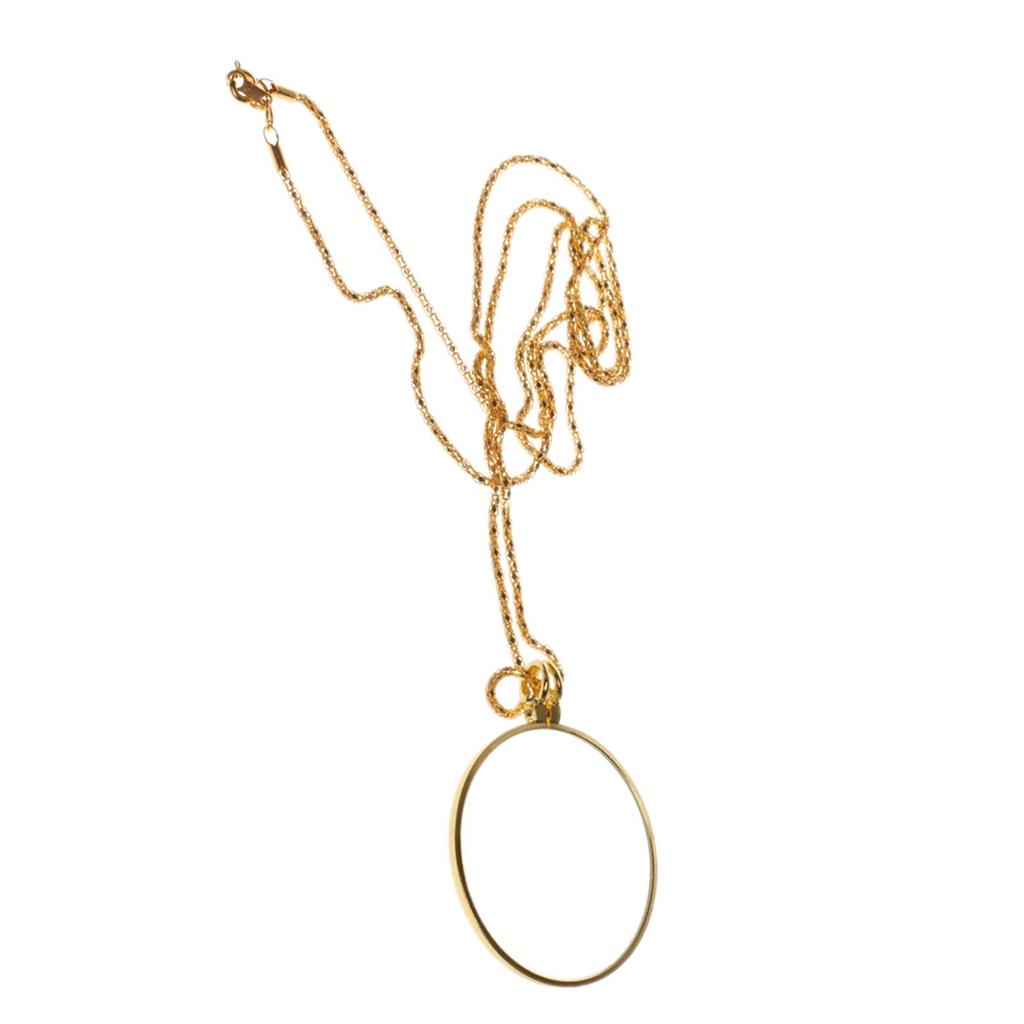 Monocle Lens Necklace With 6x Magnifying Glass Pendant Eye Loupe