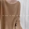 Elegant Knitted Mid-Length Dress for Women - Autumn/Winter Style, Knee-Length, Loose Sweater Design.