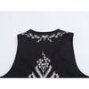 Kaslead New Arrival Women's Clothing Fashion Style Minimalist Easiest for Match Casual Embroider Sleeveless Retro Vest Top