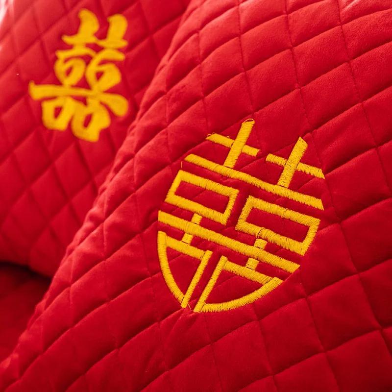 Чехлы для диванов в китайском стиле, роскошные красные плюшевые противоскользящие подушки для диванов для гостиной, универсальное кресло, чехол, полотенце