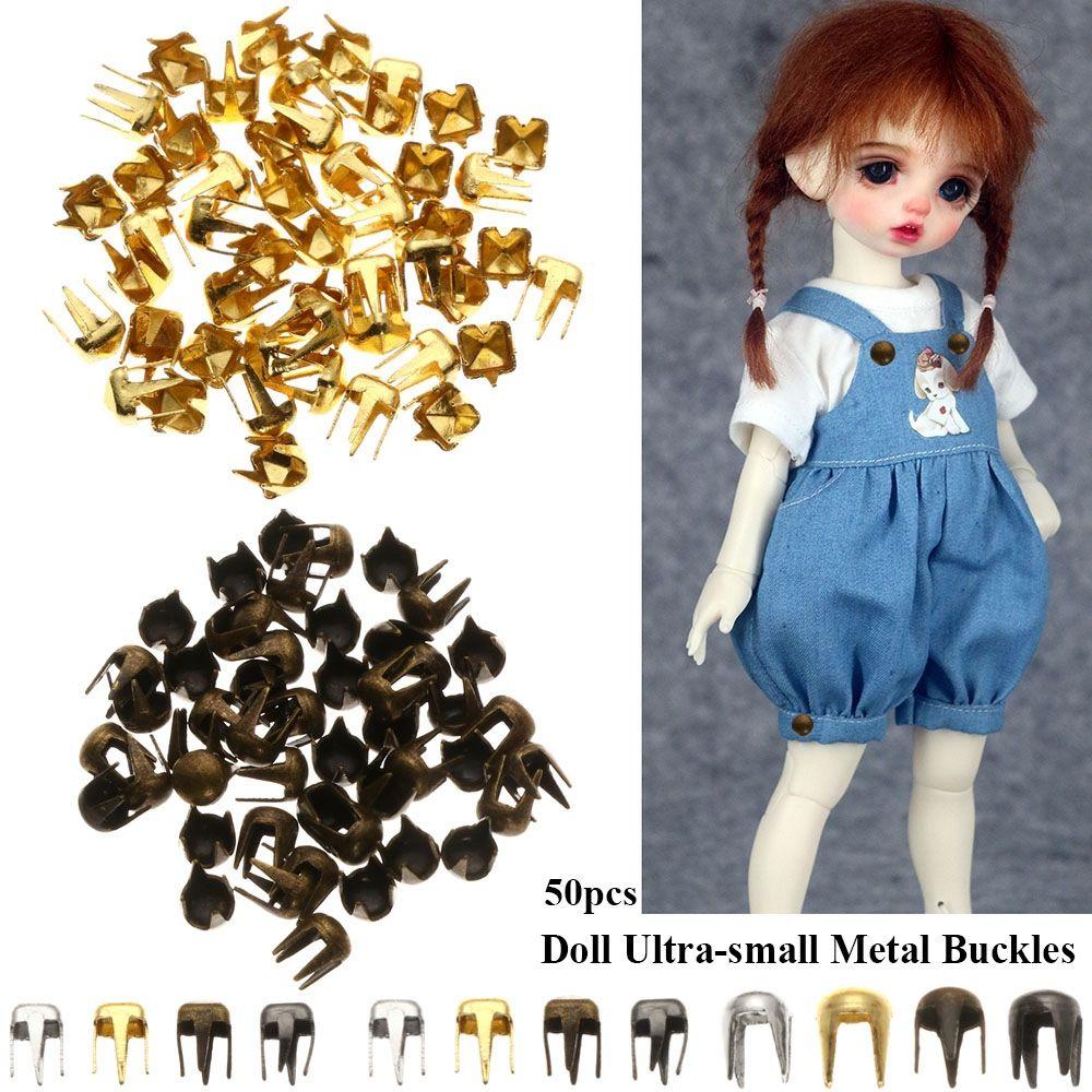 3mm Stuffed Toys Metal Bags Shoes Accessories Belt Buttons Doll Colthes Buckle Diy Dolls Buckles