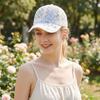 Embroidered Flowers Hollow Out Baseball Cap Breathable Baseball Cap  Sunscreen Protection