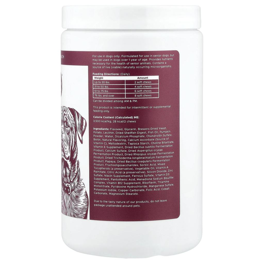 Chew + Heal Senior 12-in-1 Multivitamin for Dogs, 120 Soft Chews, 480g (16.9oz)