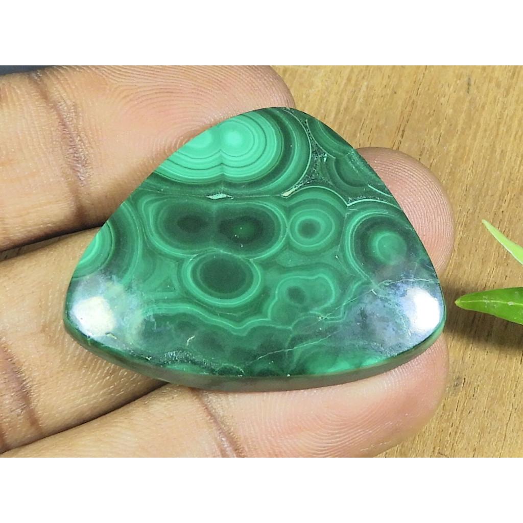 30X38X05ММ Натуральный Зеленый Малахит Фантазийный Кабошон Свободный Драгоценный Камень 74Карата. Б-140