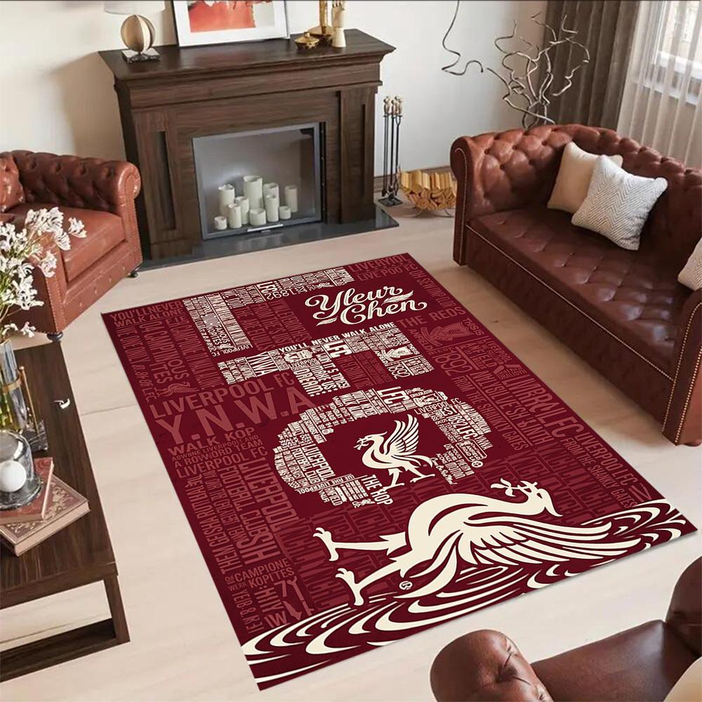 Liverpool Fc Customized Name Area Rug Suitable For Foyer Entryway Decorate Room Outdoor Antislip Carpet Anime Office Decor