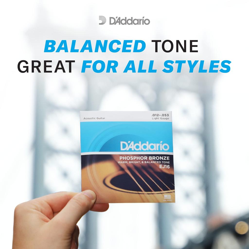 Acoustic Guitar Strings Phosphor Bronze Extra Light 3set Pack D'Addario .010-.047 EJ15-3D []