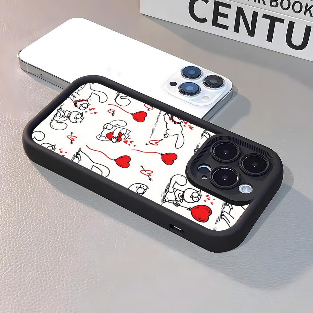 Чехол для телефона S-SIMONSE-C-CAT Для IPhone 17 Air 16 E 15 14 Plus 13 12 11 Pro Max Силиконовый Мягкий Чехол