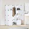 VidaXL Modular Wardrobe White with 9 Plastic Compartments 240498