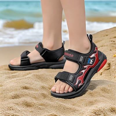 Детские дышащие сандалии 6-12 лет легкие модные мальчиковые уличные пляжные туфли