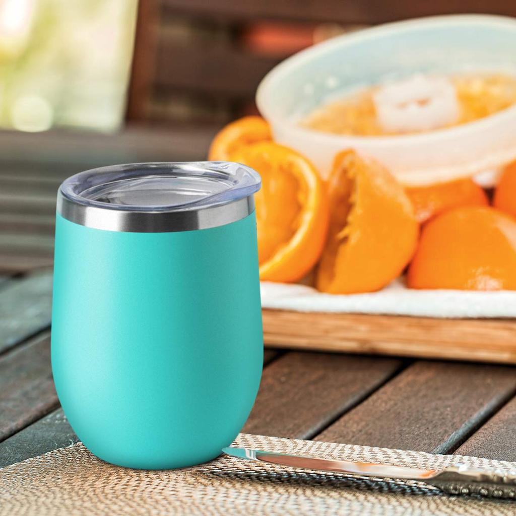 HASLE OUTFITTERS 12 Кружек для вина без ножки с крышками, вакуумные, дорожные, из нержавеющей стали, для холодных и горячих напитков и набор светло-голубых унций. Тамблеры, Стаканы,