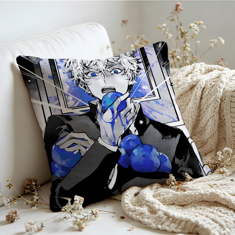 Cushion Cover Linen SkinFriendly Soft Decorative Case For Sofa Home Decor Hot Anime BBlue Period Pillow cover