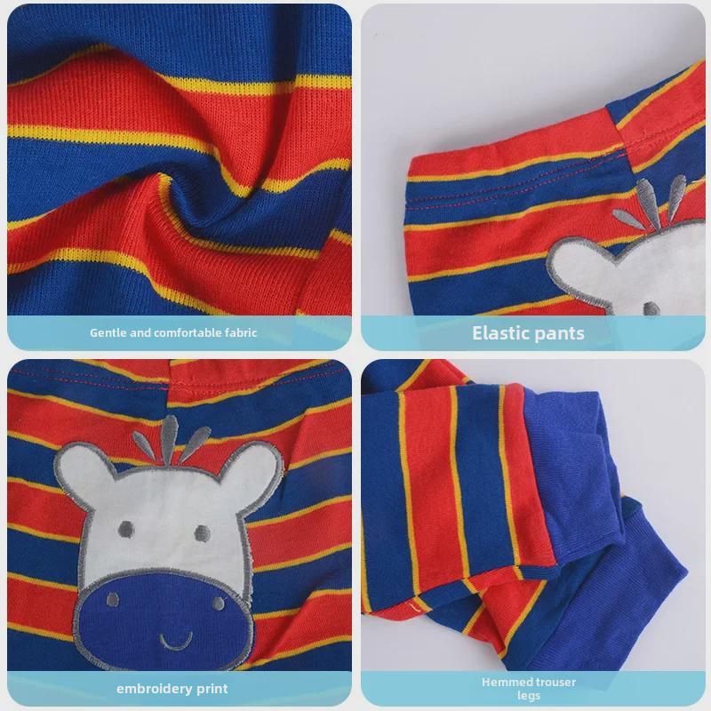 Пижамные штаны унисекс для малышей с вышивкой на осень, большие размеры, полипропилен, 5 шт. в упаковке (3-48М)