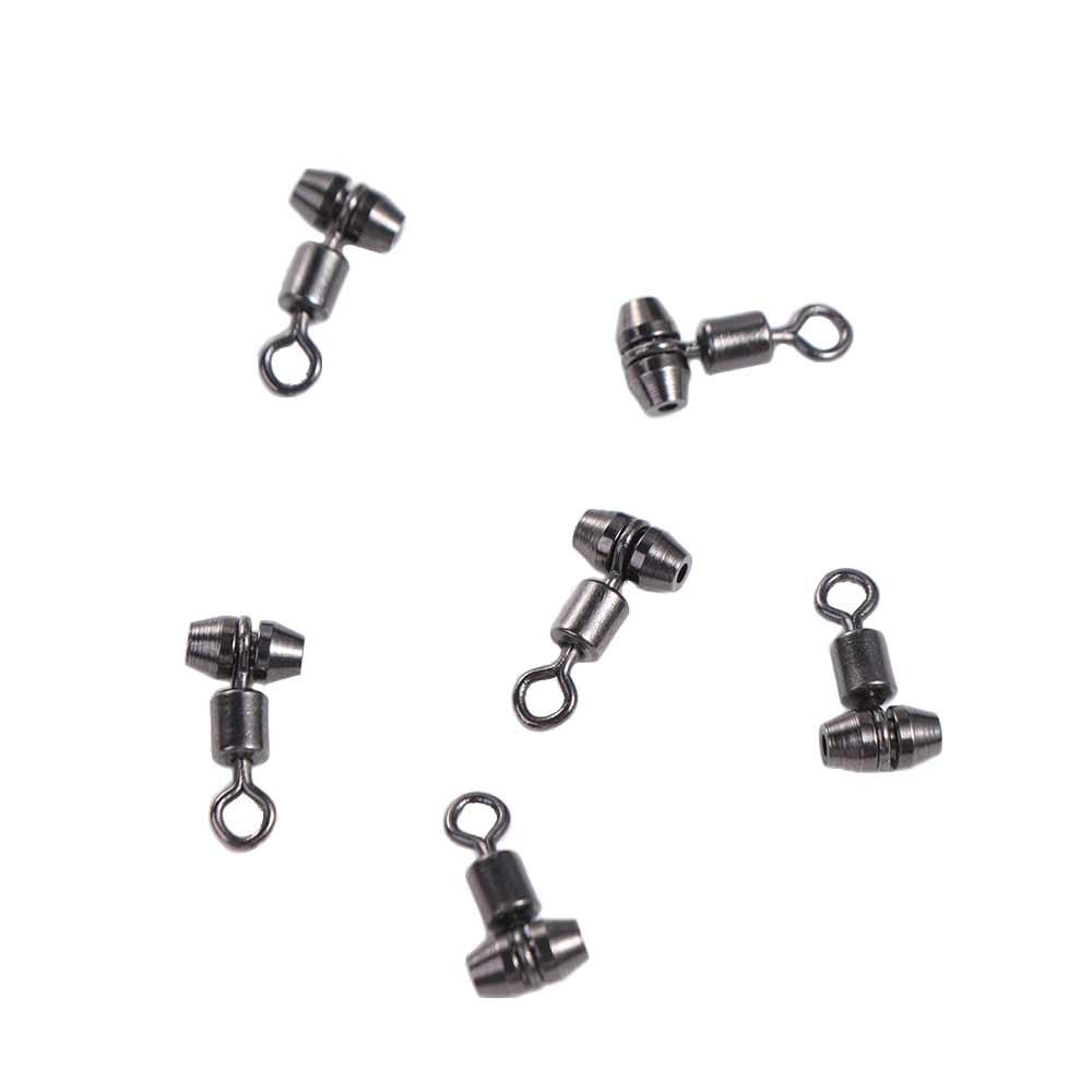 10pcs Fishing Swivels 3-way Stainless Steel Fishing Connector Rolling Bearing Swivel Hook for Carp Tackle Accessories tool