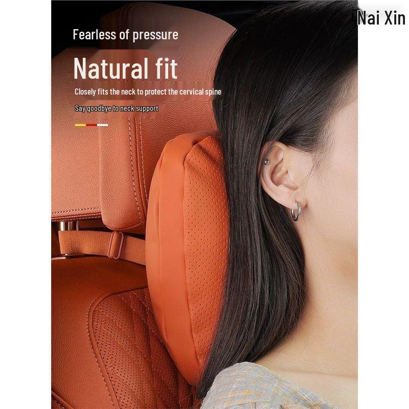 Genuine Leather Headrest, Lumbar Support, and Neck Pillow for Bentley Continental, Bentayga, Flying Spur, and Mulsanne Interiors.