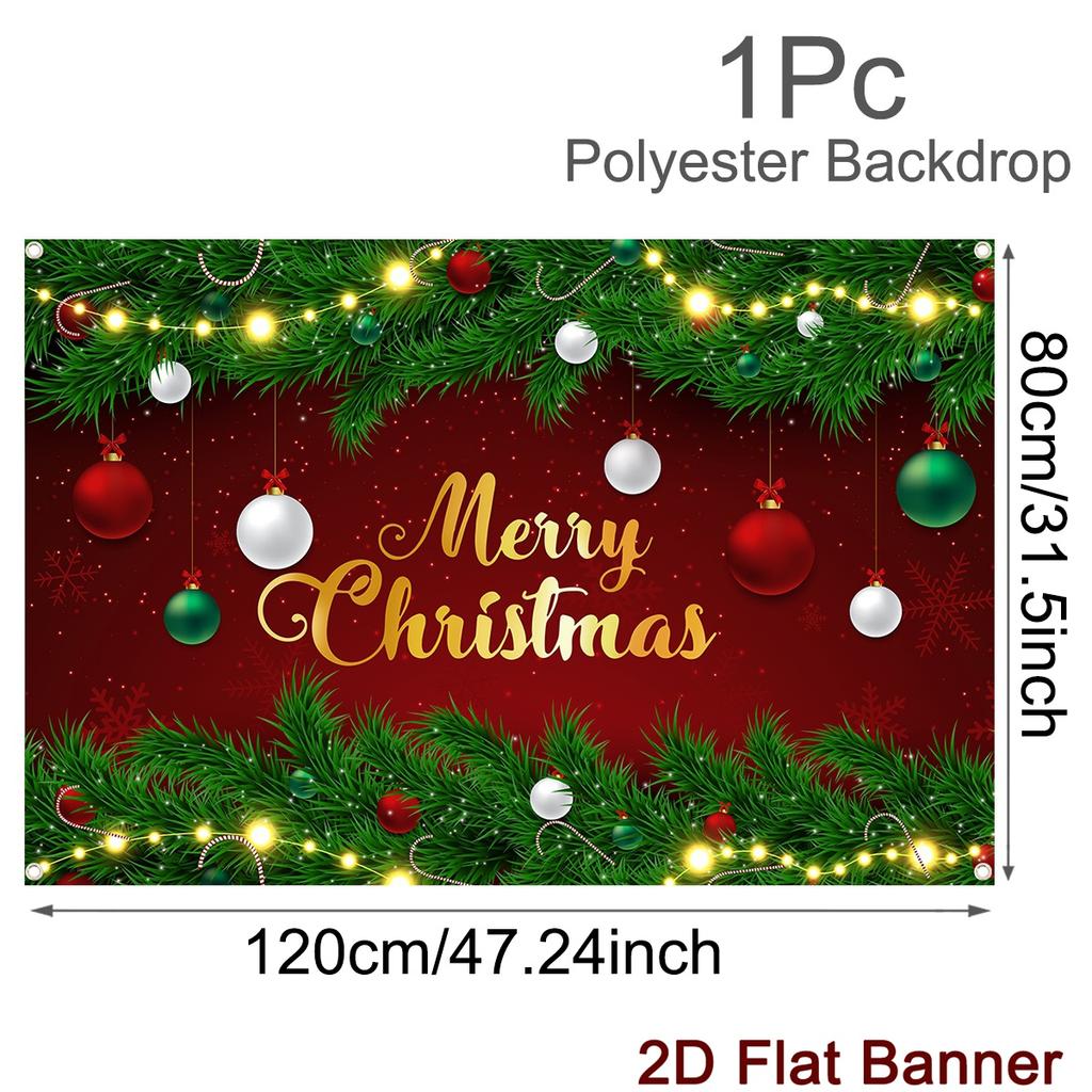Merry Christmas Banner Backdrops Santa Claus Background Christmas Decorations 2025 for Home Navidad Natal Noel New Year 2026