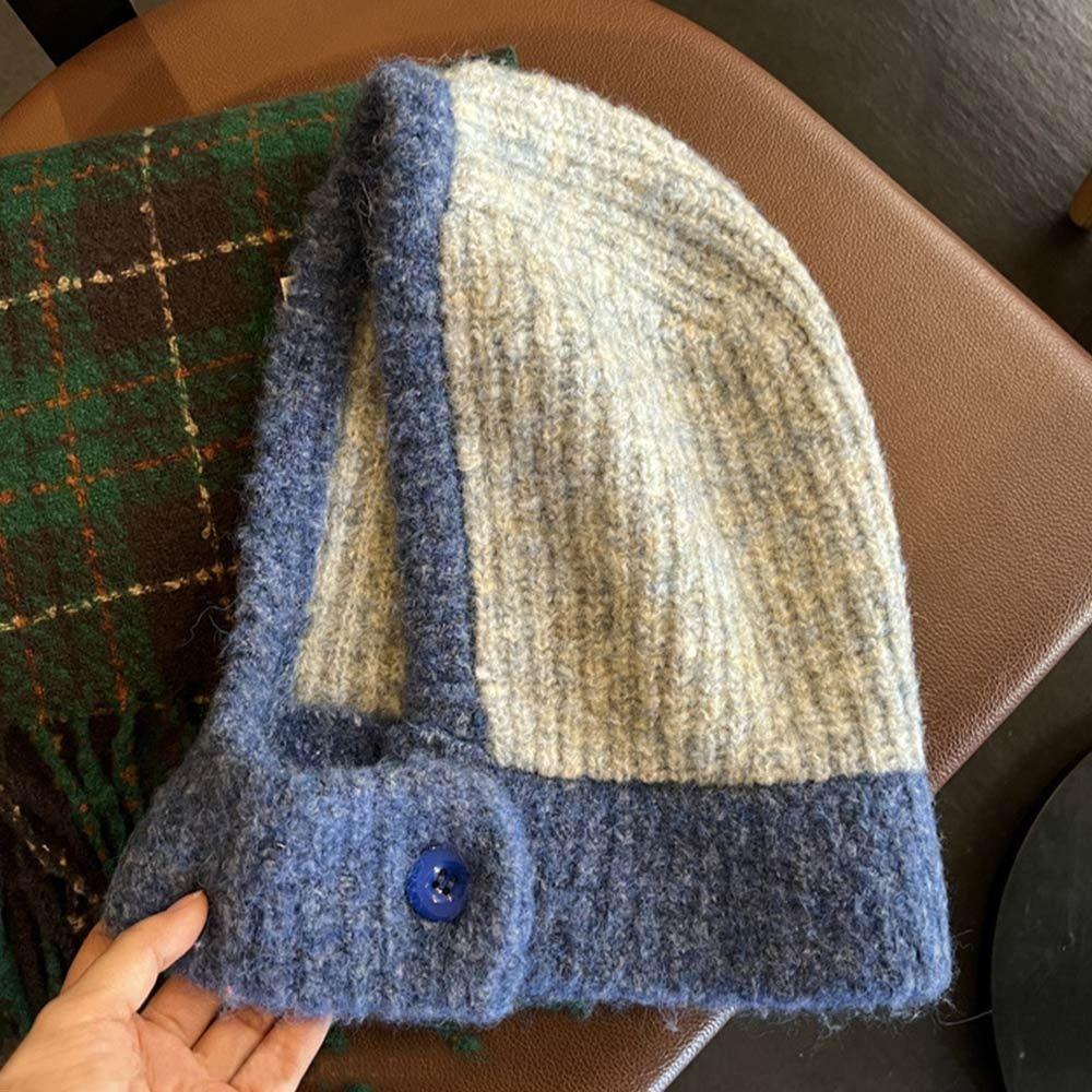 Осенний головной убор с ушками, шарф-шапка, балаклава, шапка-ушанка, теплая вязаная шапка, осень-зима