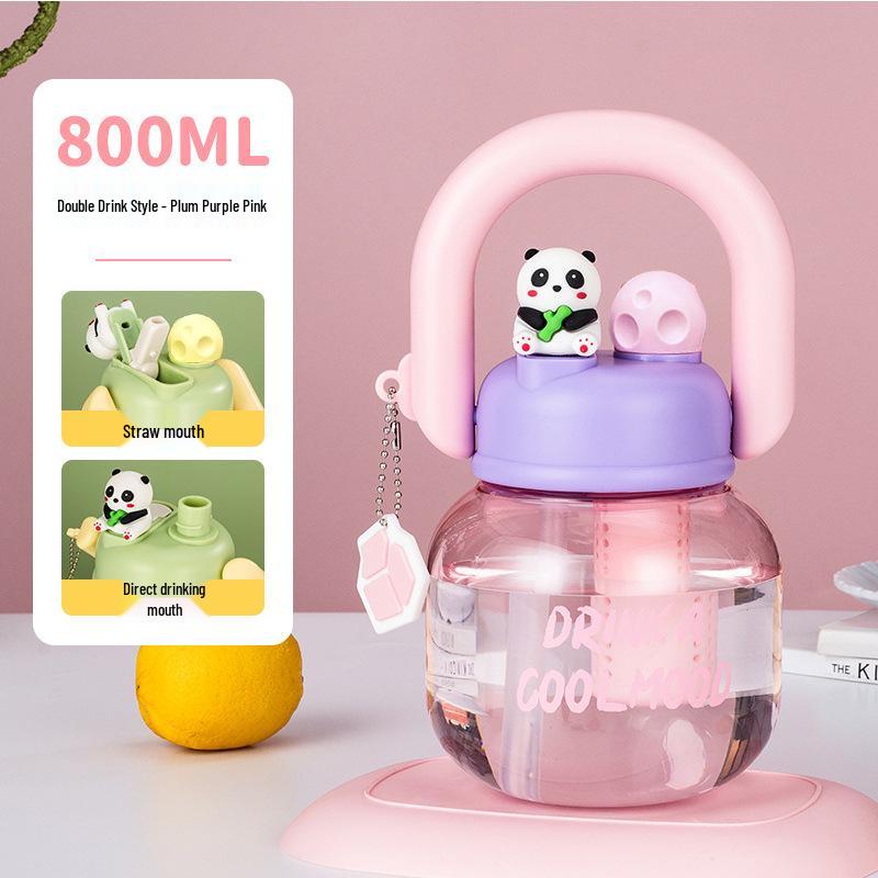 Summer Celebrity Large Capacity Insulated Tumbler - Cartoon Ice Buster Straw Cup for Kids