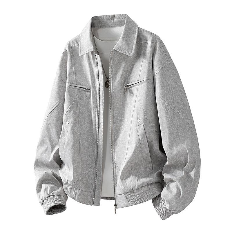 Functional Jacket Men's Autumn Casual Loose Oversized Retro Lapel Jacket