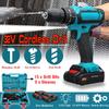 2 Speed Electric Screwdriver Cordless Drill 2 Batteries Impact Drill Power Driver Electric Drill Power Tool 32V 3 IN1