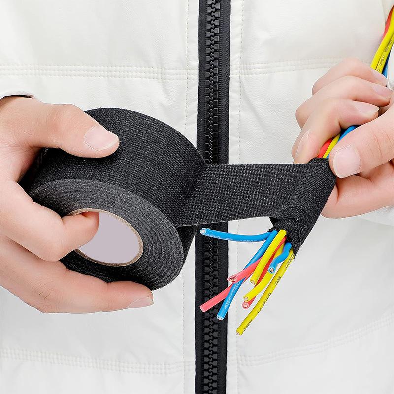 9/15/25/32/38/50Mm Electrical Insulating Heat Resistant Harness Tape Car Cable Harness Wiring Loom Protection Waterproof Tape