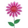 Metal Flower Garden Stake Planter Insert Flower Stake with Leaves Outdoor Decorative Stake for Yard Art Window