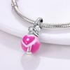 100% серебро 925 пробы, крылья ангела, розовый циркон, подвески в форме сердца, бусины, подходят для оригинального модного браслета, семейная любовь, лучший подарок