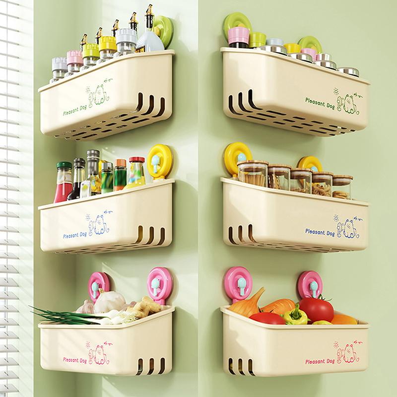 Стойка на присосках, Бесшуруповая ванная комната, Коробка для хранения на присосках, Подходит для ванной комнаты, туалета, умывания рук, умывальника, ванной комнаты